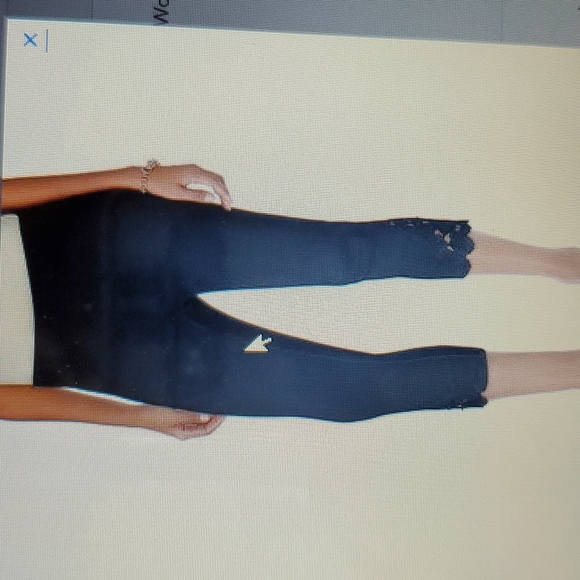 INC by Macy's Lace Inset Crop Legging - Picture 5 of 5